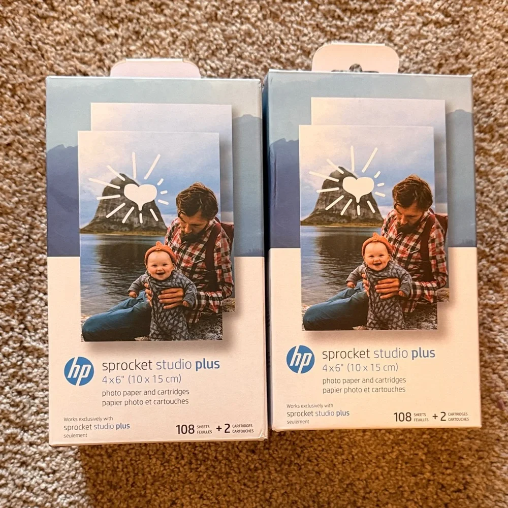 HP Sprocket Studio Plus Photo Paper and Cartridge Set